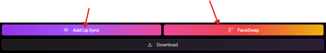 Video generation result with download options